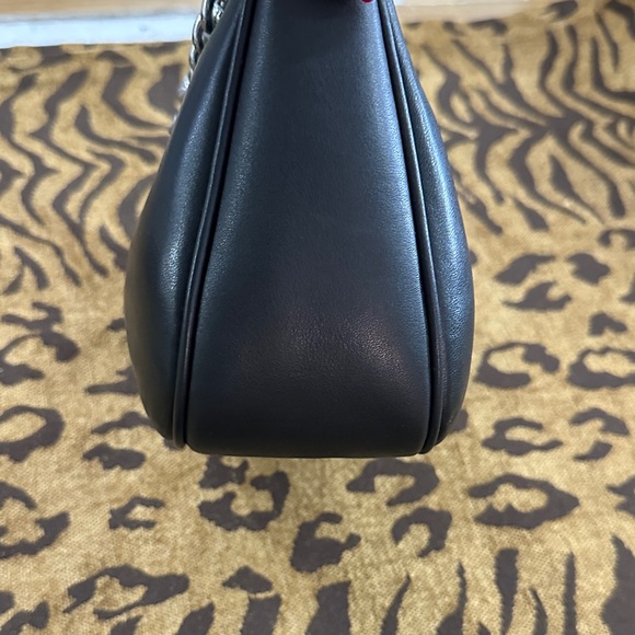 Coach Black Leather Teri  Bag with Silver Accents - Picture 6 of 11